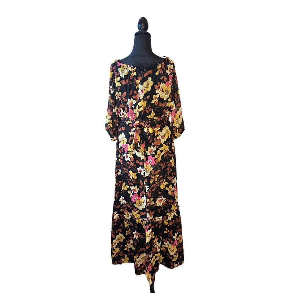 Premier Amour Maxi Flowery Dress Lined To Knees - Size 10 - Picture 2 of 6
